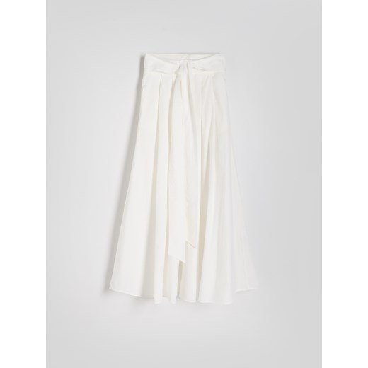 Reserved - Spódnica z bawełny - biały Reserved S Reserved