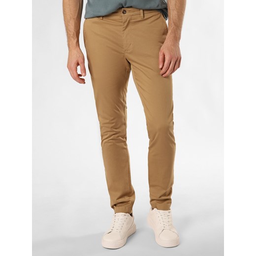 Tommy Hilfiger Spodnie - Bleecker Mężczyźni Bawełna wielbłądzi jednolity ze sklepu vangraaf w kategorii Spodnie męskie - zdjęcie 174033887