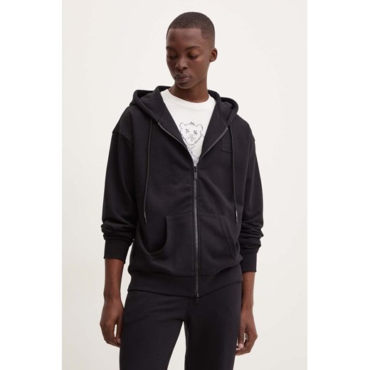 Iceberg bluza męska kolor czarny z kapturem gładka E066 6317 ze sklepu ANSWEAR.com w kategorii Bluzy męskie - zdjęcie 174034857