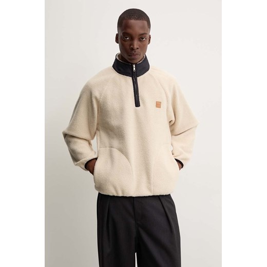 A.P.C. bluza polarowa sweat island kolor beżowy gładka PSAIF.M27845 ze sklepu ANSWEAR.com w kategorii Bluzy męskie - zdjęcie 174034918