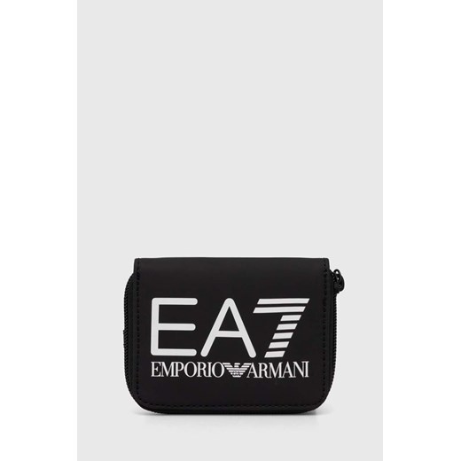 EA7 Emporio Armani portfel kolor czarny 3R910.245055 ze sklepu ANSWEAR.com w kategorii Portfele damskie - zdjęcie 174035376