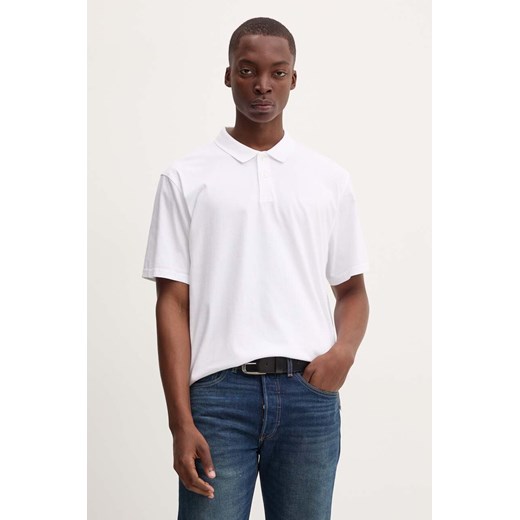 Levi&apos;s polo bawełniane kolor biały gładki A6735 ze sklepu ANSWEAR.com w kategorii T-shirty męskie - zdjęcie 174035386