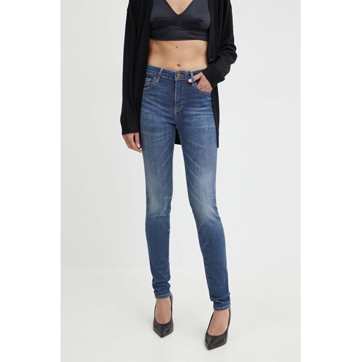 Armani Exchange jeansy damskie kolor niebieski 6DYJ69 Y18EZ ze sklepu ANSWEAR.com w kategorii Jeansy damskie - zdjęcie 174035457
