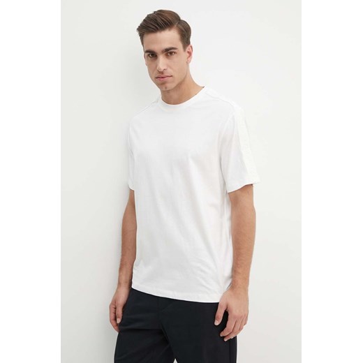 Armani Exchange t-shirt bawełniany męski kolor biały z aplikacją 6DZTLA ZJ9JZ ze sklepu ANSWEAR.com w kategorii T-shirty męskie - zdjęcie 174035648