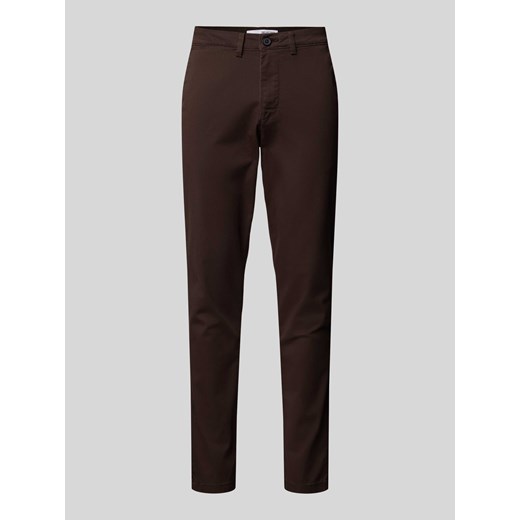 Chinosy o kroju slim fit ze szlufkami na pasek model ‘NEW Miles’ ze sklepu Peek&Cloppenburg  w kategorii Spodnie męskie - zdjęcie 174036998