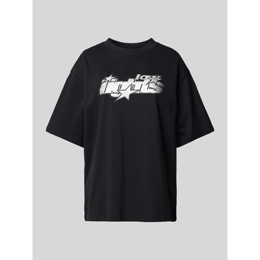 T-shirt o kroju oversized z nadrukiem z logo model ‘LUCKY 7’ ze sklepu Peek&Cloppenburg  w kategorii Bluzki damskie - zdjęcie 174037368