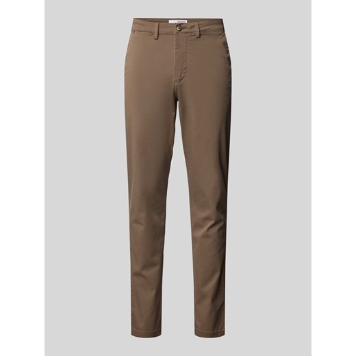Chinosy o kroju slim fit ze szlufkami na pasek model ‘NEW Miles’ ze sklepu Peek&Cloppenburg  w kategorii Spodnie męskie - zdjęcie 174037507