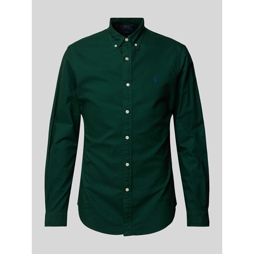 Koszula casualowa o kroju slim fit z kołnierzykiem typu button down ze sklepu Peek&Cloppenburg  w kategorii Koszule męskie - zdjęcie 174037529