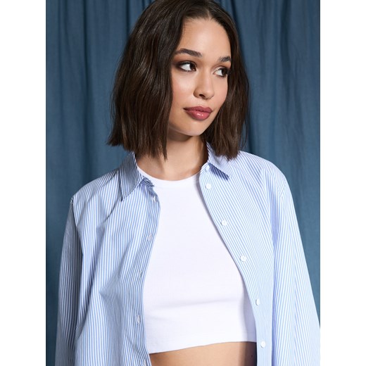 Koszula damska Sinsay z kołnierzykiem z długimi rękawami 