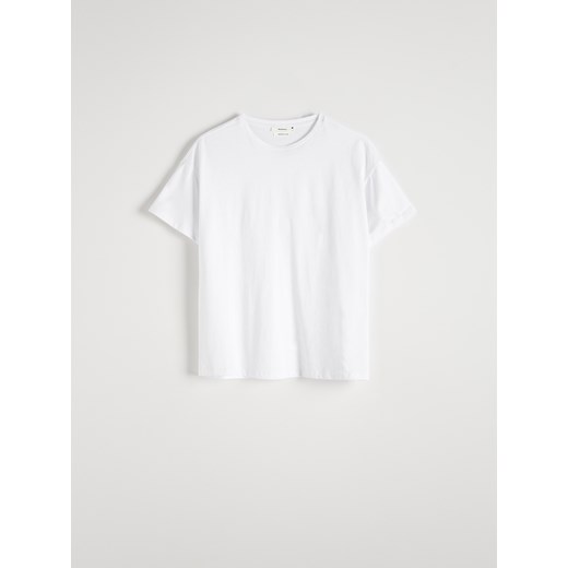 Reserved - Bawełniany t-shirt - biały Reserved XS Reserved