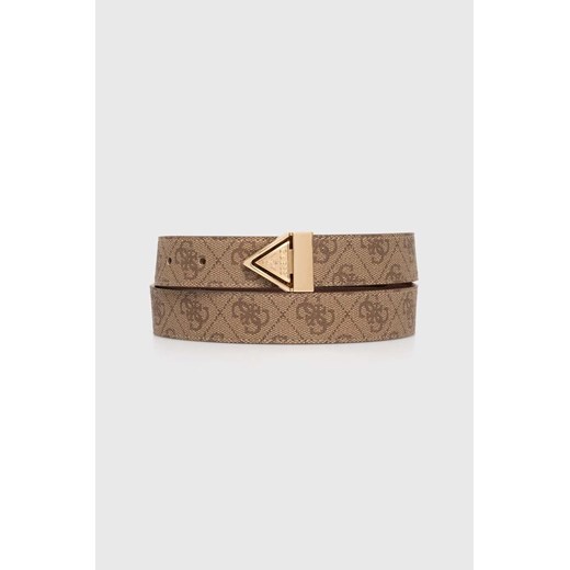 Guess pasek dwustronny ECO ERICA damski kolor brązowy BW9142 P4330 ze sklepu ANSWEAR.com w kategorii Paski damskie - zdjęcie 174045137