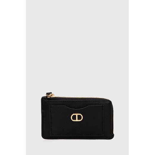 Twinset etui na karty kolor czarny 242TH7030 ze sklepu ANSWEAR.com w kategorii Portfele damskie - zdjęcie 174045168