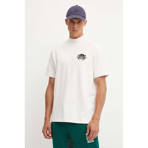adidas Originals t-shirt bawełniany męski kolor beżowy z aplikacją IX6773 ze sklepu ANSWEAR.com w kategorii T-shirty męskie - zdjęcie 174045369
