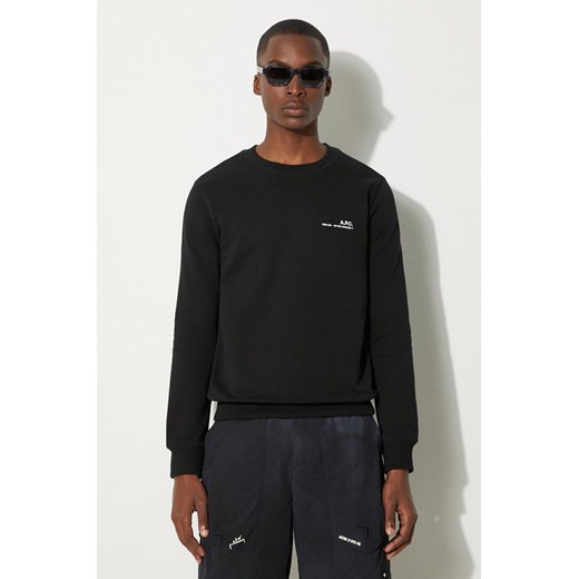 A.P.C. bluza bawełniana Bluza A.P.C. Sweat Item męska kolor czarny gładka XXL okazja PRM
