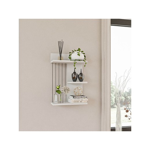 Scandinavia Concept Regał ścienny w kolorze białym - 40 x 60 x 19 cm ze sklepu Limango Polska w kategorii Regały i witryny - zdjęcie 174048386