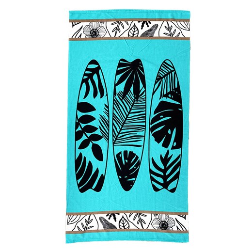 Le Comptoir de la Plage Ręcznik plażowy &quot;Surf - Brisbane&quot; w kolorze turkusowym - 170 x 90 cm ze sklepu Limango Polska w kategorii Ręczniki - zdjęcie 174048547