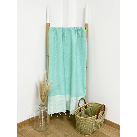 Le Comptoir de la Plage Fouta "Mikanda" w kolorze turkusowym - 200 x Le Comptoir De La Plage onesize okazja Limango Polska