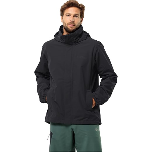 Jack Wolfskin Kurtka przeciwdeszczowa &quot;Stormy Point&quot; w kolorze czarnym ze sklepu Limango Polska w kategorii Kurtki męskie - zdjęcie 174048579