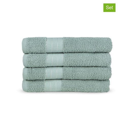 Good Morning Ręczniki (4 szt.) w kolorze miętowym do rąk ze sklepu Limango Polska w kategorii Ręczniki - zdjęcie 174048675