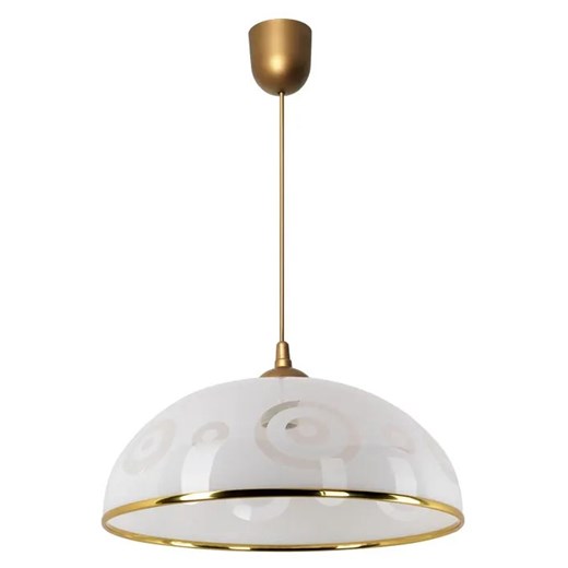 Biało Złota Lampa Wisząca Do Kuchni K6-T17 ze sklepu Edinos.pl w kategorii Lampy wiszące - zdjęcie 174049699