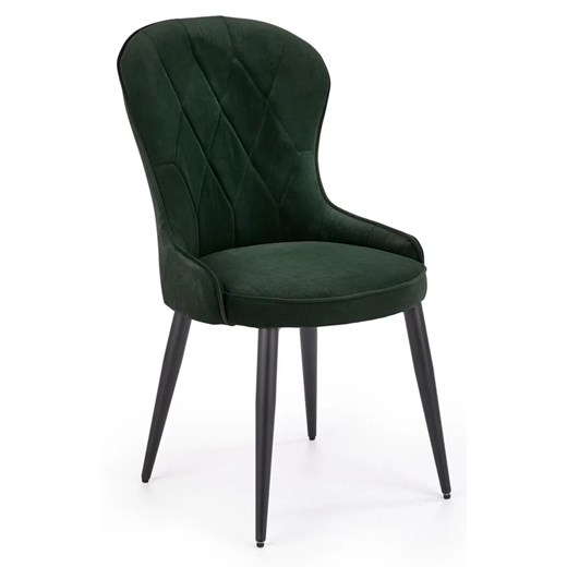 Komplet zielonych eleganckich krzeseł pikowanych 4 szt.  - Monaco 4S ze sklepu Edinos.pl w kategorii Krzesła - zdjęcie 174049966