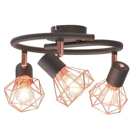 Okrągła lampa sufitowa w stylu loftowym - EX29 G9-C14 ze sklepu Edinos.pl w kategorii Lampy sufitowe - zdjęcie 174050096
