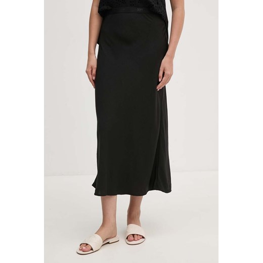 Dkny spódnica kolor czarny midi prosta DJ4K9510 ze sklepu ANSWEAR.com w kategorii Spódnice - zdjęcie 174051589
