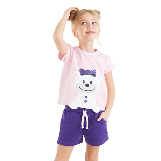 Denokids 2-częściowy zestaw &quot;Teddy Bear&quot; w kolorze jasnoróżowo-fioletowym ze sklepu Limango Polska w kategorii Komplety dziewczęce - zdjęcie 174055689