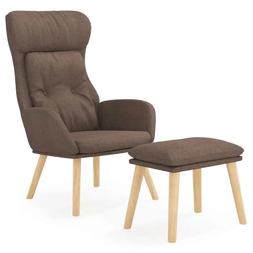 Fotel wypoczynkowy z podnóżkiem taupe w kolorze C6-A50 ze sklepu Edinos.pl w kategorii Fotele - zdjęcie 174057579