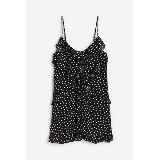 H & M - Sukienka mini z falbanką - Czarny H & M S H&M