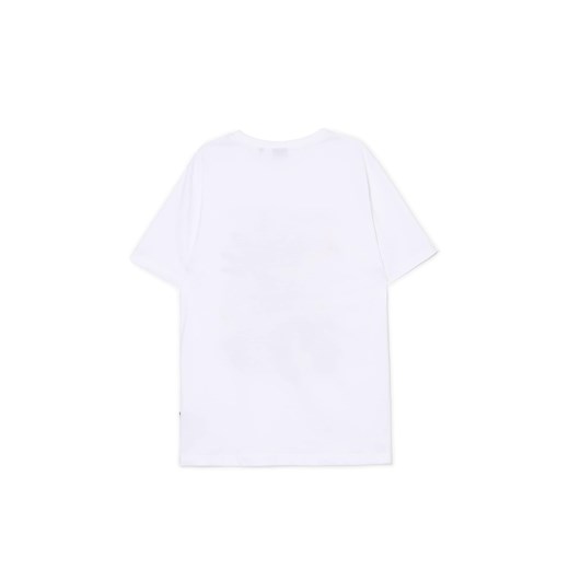 Cropp - Biały T-shirt z grafiką - biały Cropp S Cropp