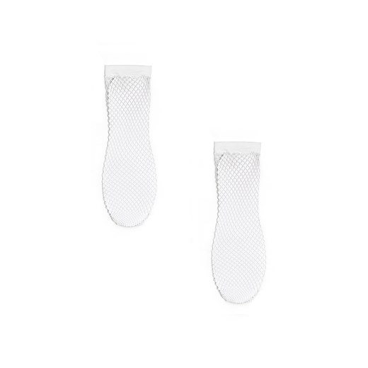 Cropp - 2 pack skarpetek kabaretek - biały ze sklepu Cropp w kategorii Skarpetki damskie - zdjęcie 174059537