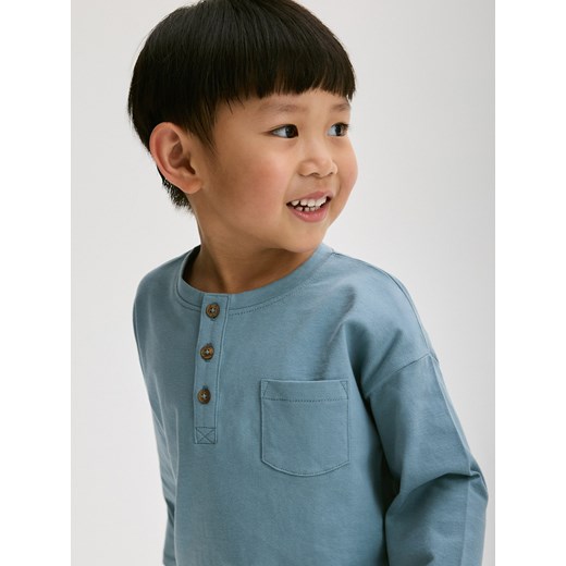 Reserved - Bawełniany longsleeve 2 pack - jasnozielony Reserved 92 (1 Reserved