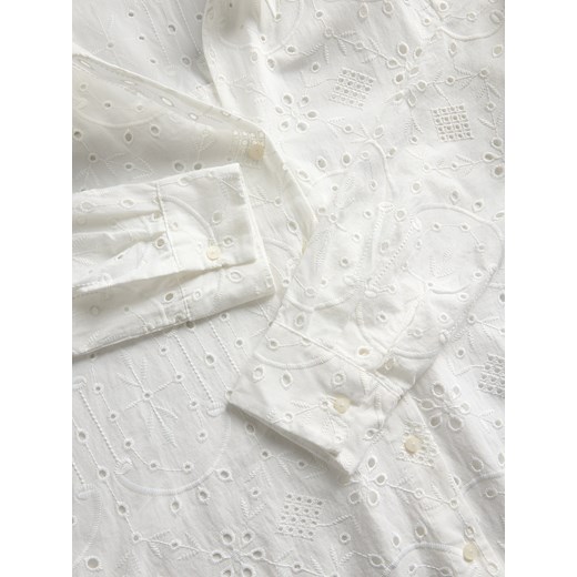 Reserved - Ażurowa koszula - biały Reserved L Reserved