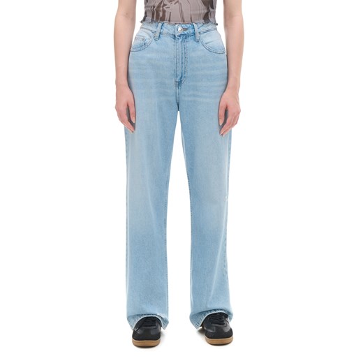 Cropp - Błękitne jeansy baggy z postrzępieniami - niebieski ze sklepu Cropp w kategorii Jeansy damskie - zdjęcie 174060656