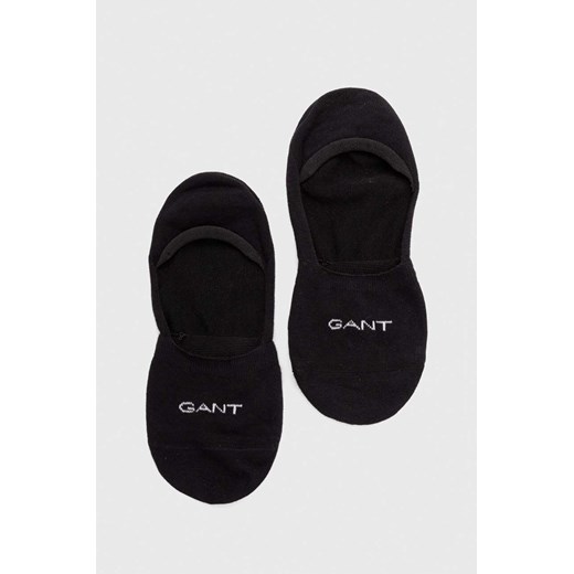 Gant skarpetki 2-pack kolor czarny 9960257 ze sklepu ANSWEAR.com w kategorii Skarpetki damskie - zdjęcie 174061258