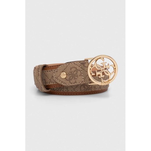 Guess pasek KERIMA damski kolor beżowy BW9149 P4330 ze sklepu ANSWEAR.com w kategorii Paski damskie - zdjęcie 174063155