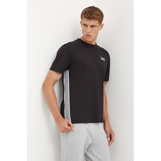 EA7 Emporio Armani t-shirt męski kolor czarny z nadrukiem PJOLZ.6DPT19 ze sklepu ANSWEAR.com w kategorii T-shirty męskie - zdjęcie 174063279
