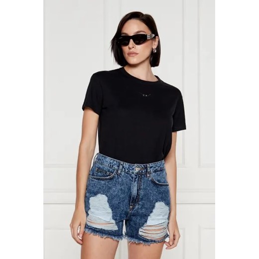 Zadig&Voltaire T-shirt MARTA WINGS STRASS | Regular Fit | z dodatkiem lnu Zadig&voltaire M Gomez Fashion Store