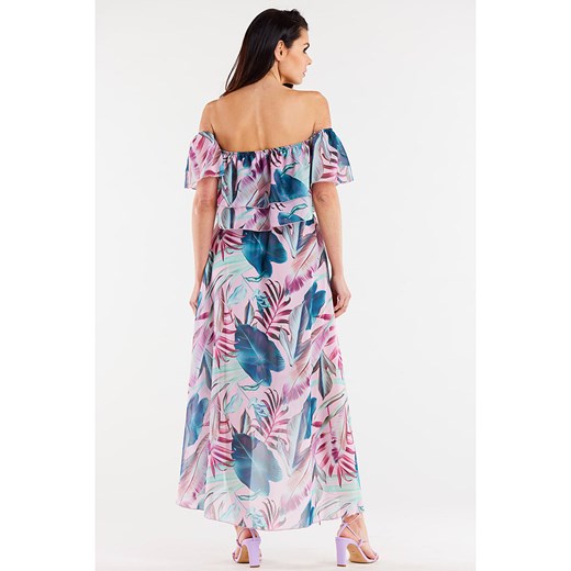 Awama Bluzka w kolorze niebiesko-jasnoróżowym S/M Limango Polska wyprzedaż