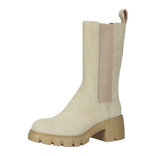 Steve Madden Skórzane sztyblety w kolorze beżowym ze sklepu Limango Polska w kategorii Botki - zdjęcie 174064475