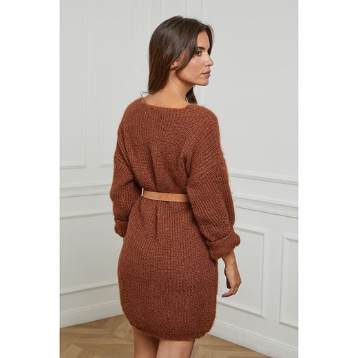 L&apos;armoire de Suzette Sukienka dzianinowa w kolorze brązowym L'armoire De Suzette 34/36 wyprzedaż Limango Polska