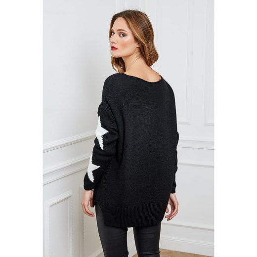 Plume Sweter &quot;Tami&quot; w kolorze czarno-białym Plume 38 okazja Limango Polska