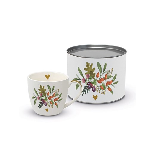 ppd Kubek jumbo &quot;Forest Herbs&quot; w kolorze kremowym ze wzorem - 450 ml ze sklepu Limango Polska w kategorii Naczynia - zdjęcie 174066445