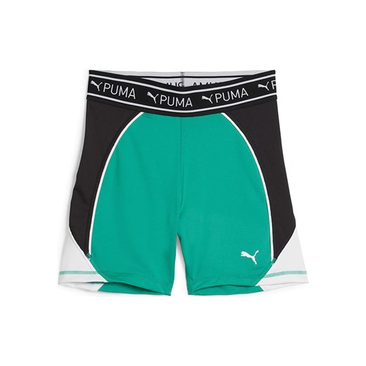 Puma Szorty sportowe &quot;Train Strong 5`&quot; w kolorze biało-zielono-czarnym ze sklepu Limango Polska w kategorii Szorty - zdjęcie 174069407