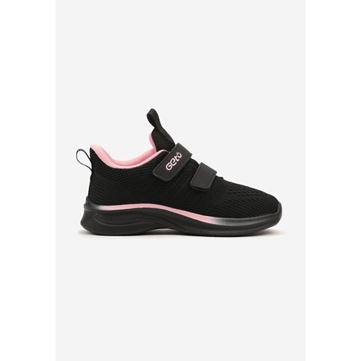 Czarno-Różowe Klasyczne Buty Sportowe Zapinane na Rzepy Trigla ze sklepu born2be.pl w kategorii Buty sportowe dziecięce - zdjęcie 174070739