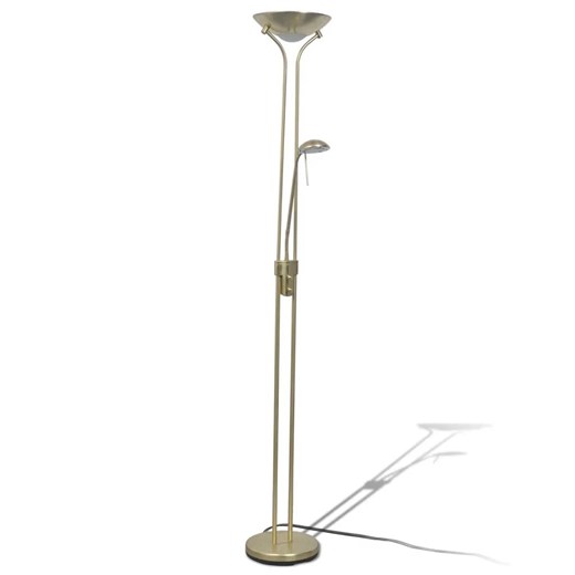 Złota lampa podłogowa LED dwupunktowa - 5X EX05 M5-R87 ze sklepu Edinos.pl w kategorii Oświetlenie led - zdjęcie 174070917