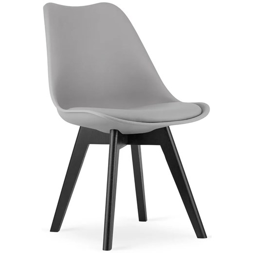 Komplet szarych ergonomicznych krzeseł z czarnymi nogami 4 szt. - Ares 4S ze sklepu Edinos.pl w kategorii Krzesła - zdjęcie 174071047