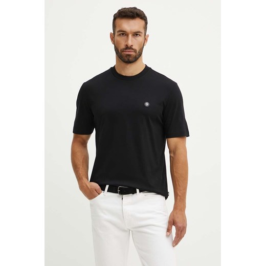 BOSS t-shirt bawełniany męski kolor czarny gładki 50520298 ze sklepu ANSWEAR.com w kategorii T-shirty męskie - zdjęcie 174073148