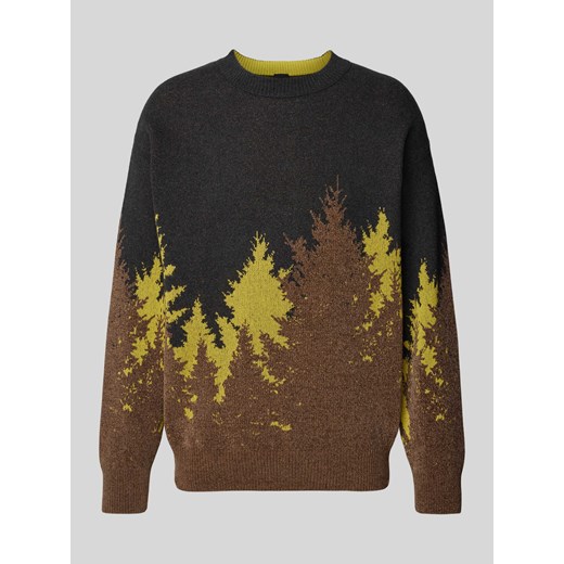 Sweter z dzianiny z okrągłym dekoltem model ‘Keverest’ ze sklepu Peek&Cloppenburg  w kategorii Swetry męskie - zdjęcie 174073629